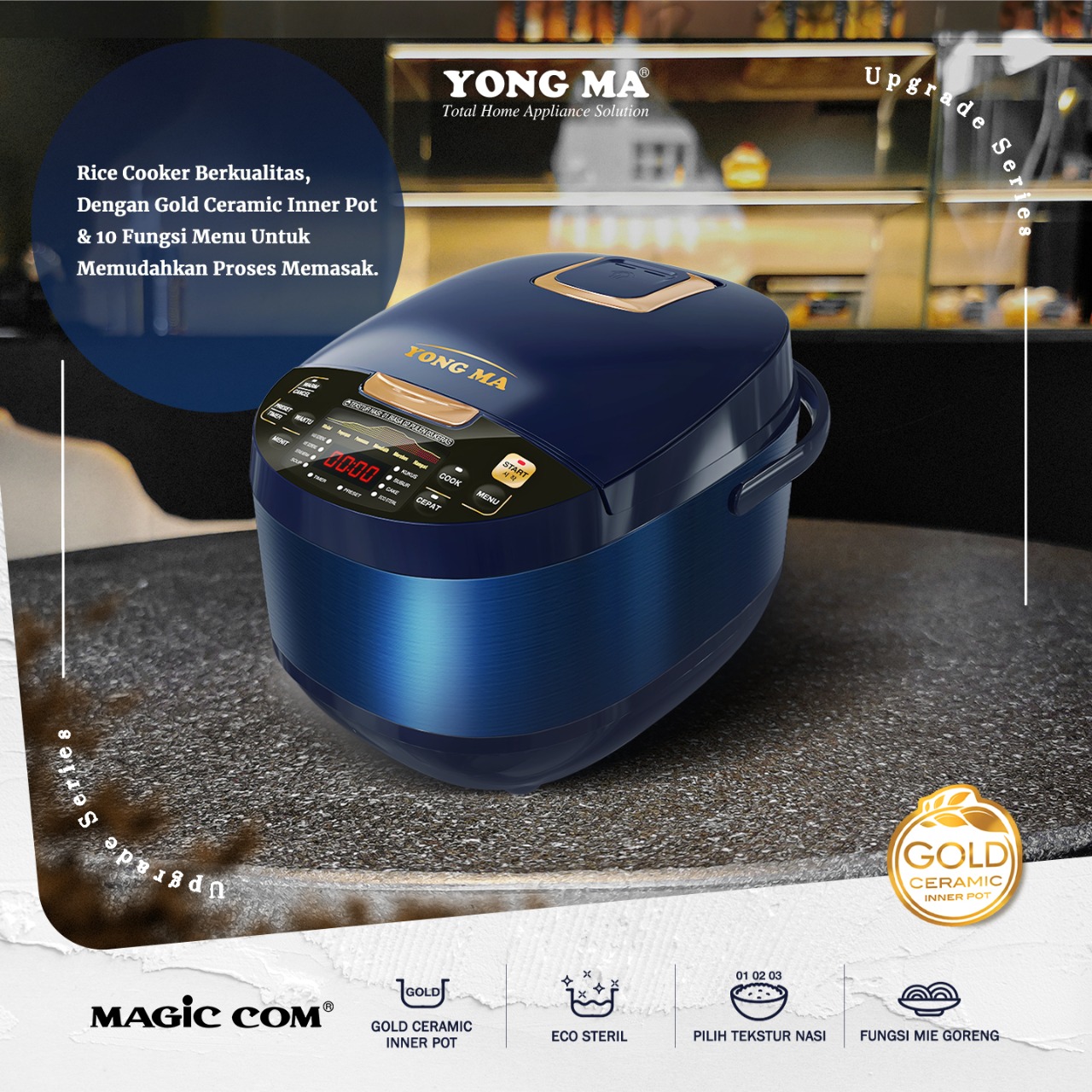 Yong Ma Digital Rice Cooker 2L - SMC7047N | SMC-7047N Blue Navy